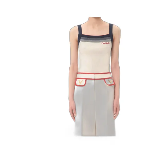 Chez Stripe Detailed Sleeveless Tank Top