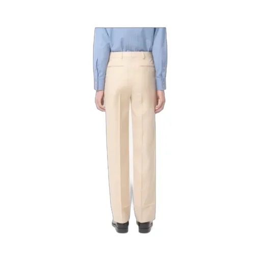 Pleat Detailed Straight Leg Trousers
