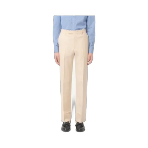 Pleat Detailed Straight Leg Trousers