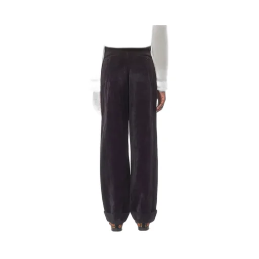 Straight Fit Velvet Trousers