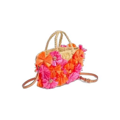 Vlogo Plaque Floral Embellished Tote Bag