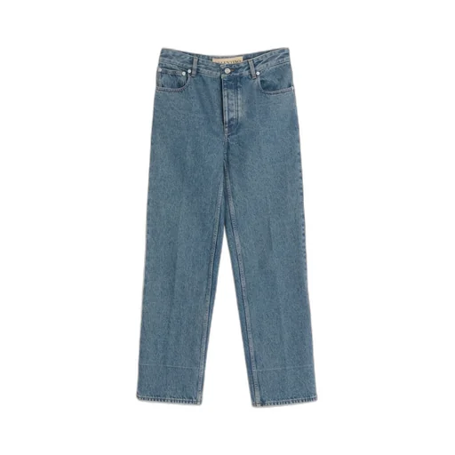 Logo Patch Straight Leg Jeans