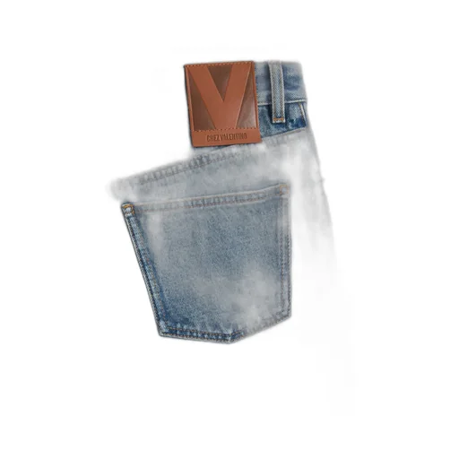 Logo Patch Straight Leg Jeans