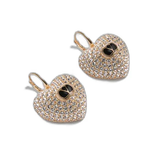 Coeur Royal Metal, Enamel And Swarovski® Crystal Earrings