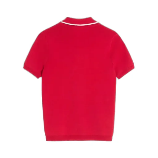 Cherry Embellished Short-Sleeved Polo Top