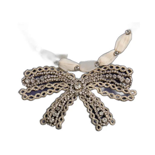 Crepe Couture Bow Embellished Mini Dress