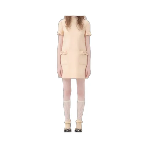 Crepe Couture Crewneck Mini Dress