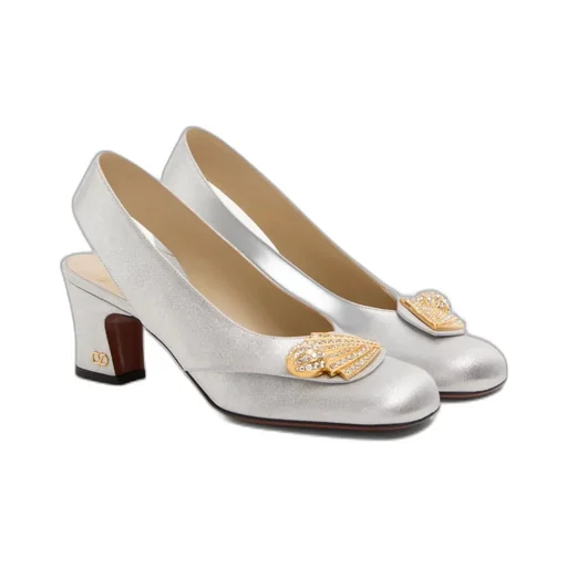 Adamantine Slingback Pumps
