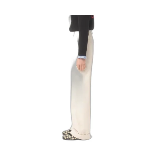 Turn-Up Hem Wide Leg Pants