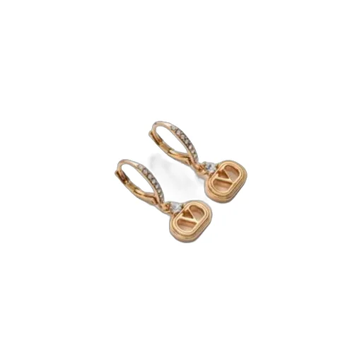 Ovalette Metal And Swarovski® Crystal Earrings