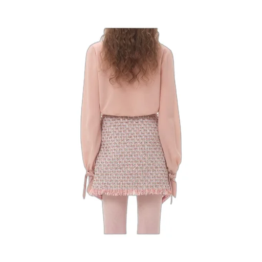 Fringed Scarf Detailed Long-Sleeve Shirt