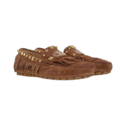 Rockstud Plaster Caster Square Toe Loafers