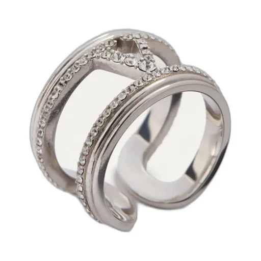 Ovalette Metal And Swarovski® Crystal Ring