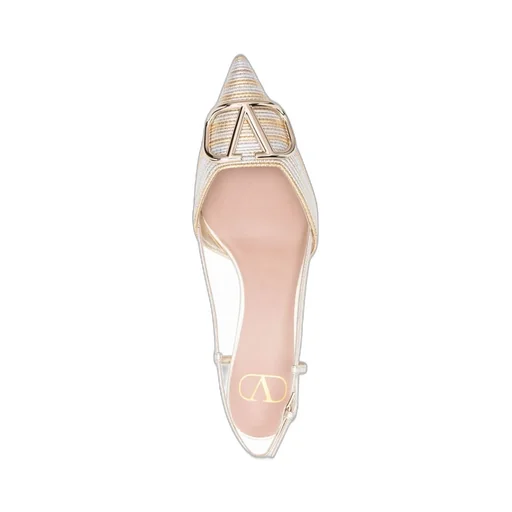 Pointed Slingback Kitten Heels