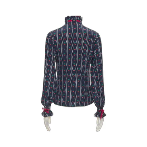 Crepe De Chine Shirt With Cherryfic Print