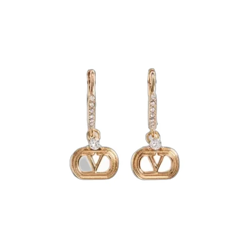 Ovalette Metal And Swarovski® Crystal Earrings