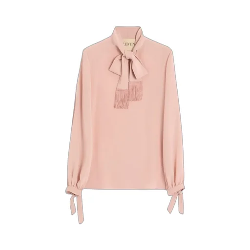 Fringed Scarf Detailed Long-Sleeve Shirt