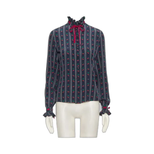 Crepe De Chine Shirt With Cherryfic Print