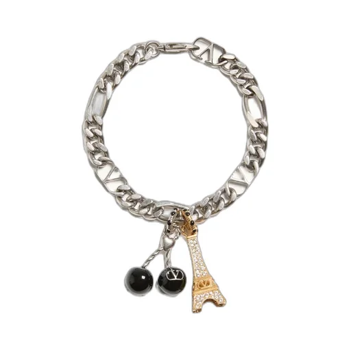 Chez Valentino Bracelet In Metal, Enamel And Swarovski® Crystals