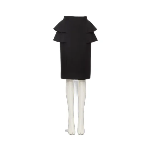 Crepe Couture High Waist Ruffled Skirt