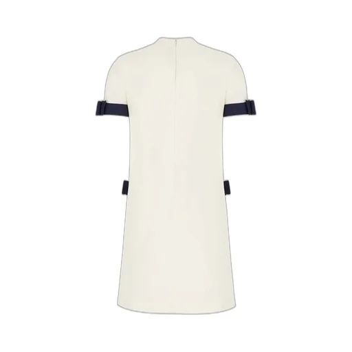Bow-Detail Short-Sleeve Mini Dress