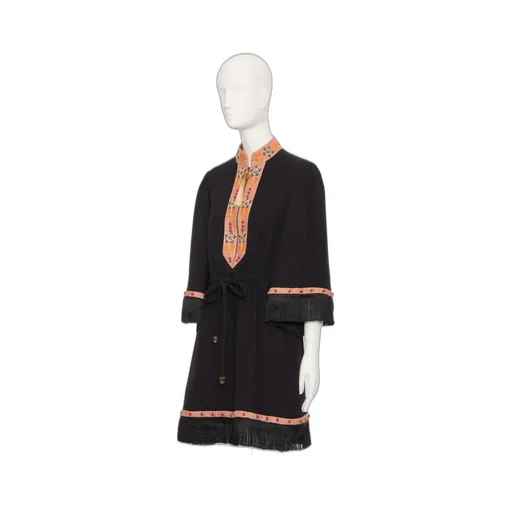 Belted Fringed Edge Dress