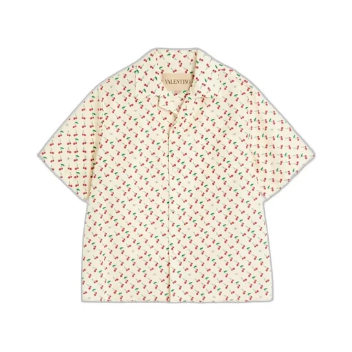 Cherry Printed Button-Up Shirt
