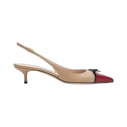 60Mm Slingback Bow Pumps