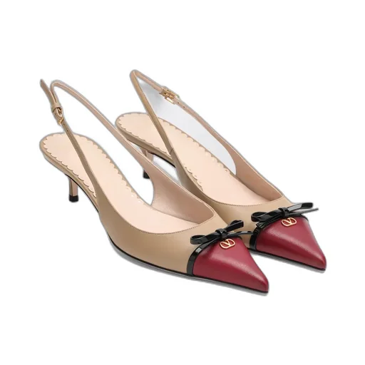 60Mm Slingback Bow Pumps