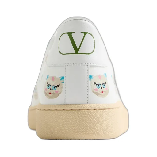 Royco Trainer In Nappa Calfskin With Le Chat De La Maison Pattern