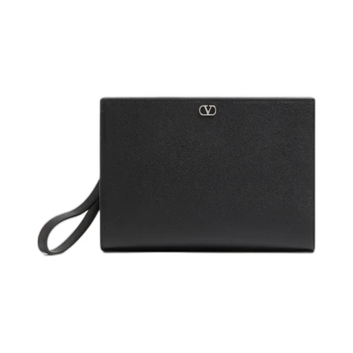Vlogo Signature Grainy Calfskin Pouch