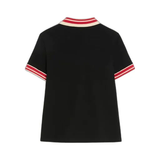 Vlogo Signature-Patch Striped-Trim Polo Shirt