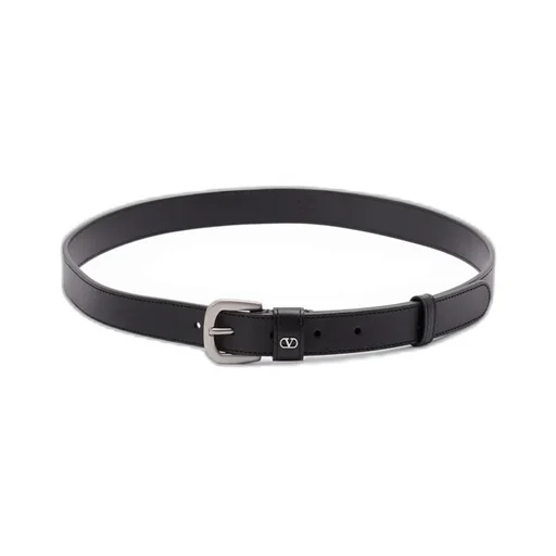 Logo-Plaque Leather Belt