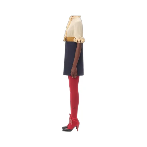 Crepe De Chine And Viscose Short Dress