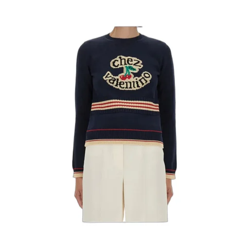 Cherry Patterned Crewneck Jumper