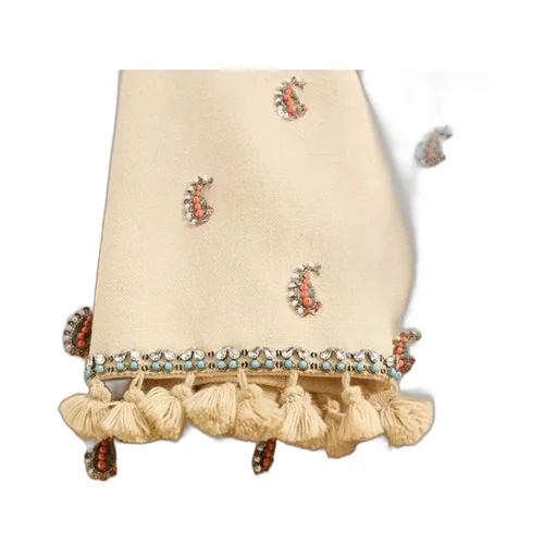 Long Dress In Embroidered Rustik Silk