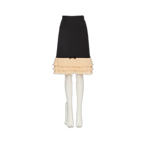 Ruffled Skirt With Bow Detail