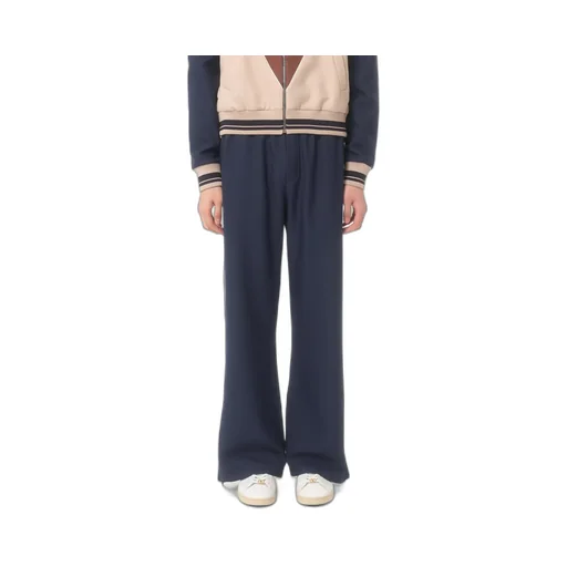 Nylon Trousers With V Logo Patch