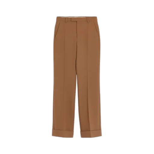 Pleated Straight Leg Trousers
