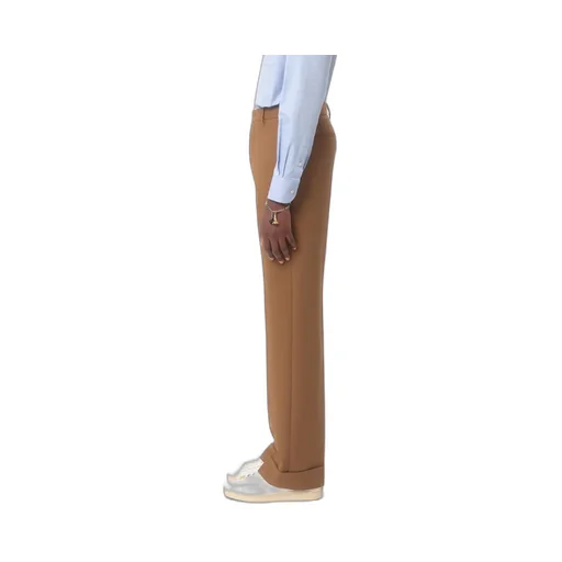 Pleated Straight Leg Trousers
