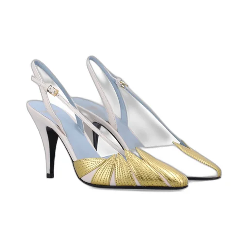 Foliefoliage Pointed Toe Slingback Pumps