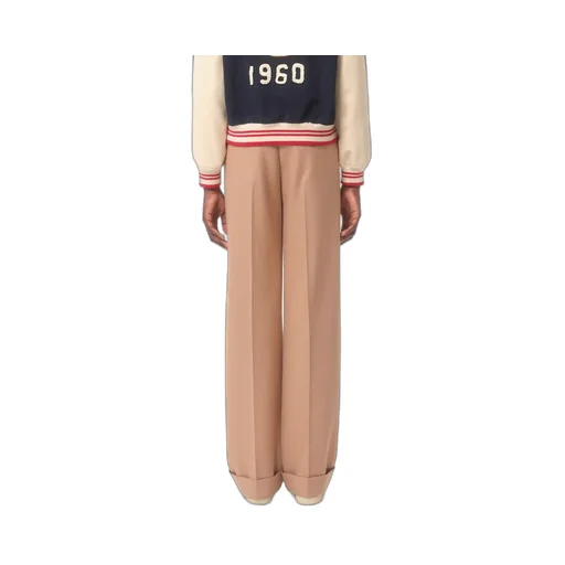 Turn-Up Hem Tailored Trousers