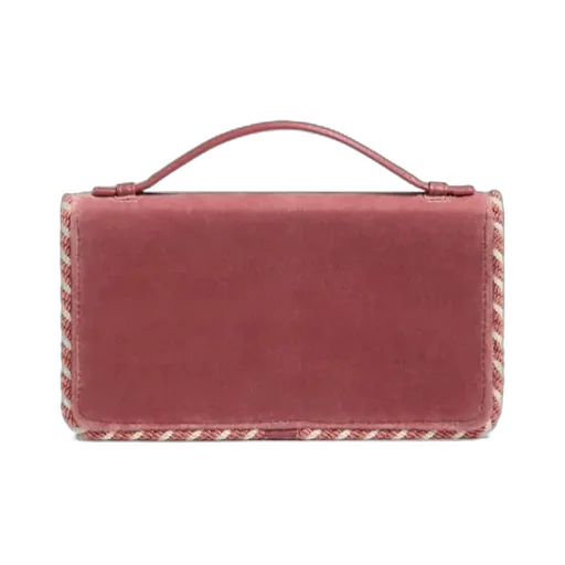Vlogo Signature Velvet Chain Wallet With Jewel Logo