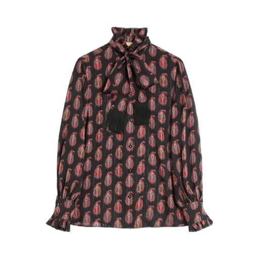 Bow-Tie Printed Blouse