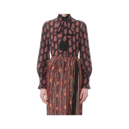 Bow-Tie Printed Blouse
