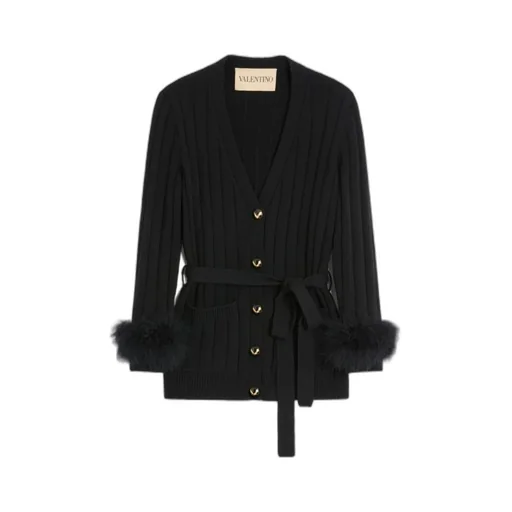 Cardigan With Feathers