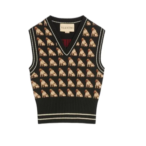 Petit Charles Jacquard Wool Gilet