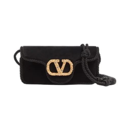 Locò Velvet Foldover Top Clutch Bag