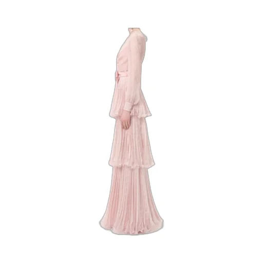 Plus De Pois Printed Crepe Chiffon Maxi Dress