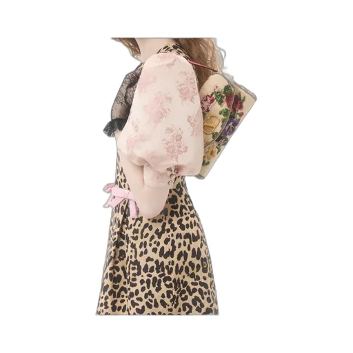Leopard Printed Puff-Sleeved Mini Dress